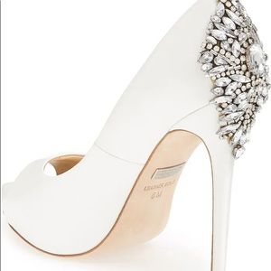 KIARA EMBELLISHED PEEP-TOE PUMP